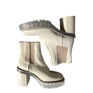 Free People Cream Ankle‎ Boots